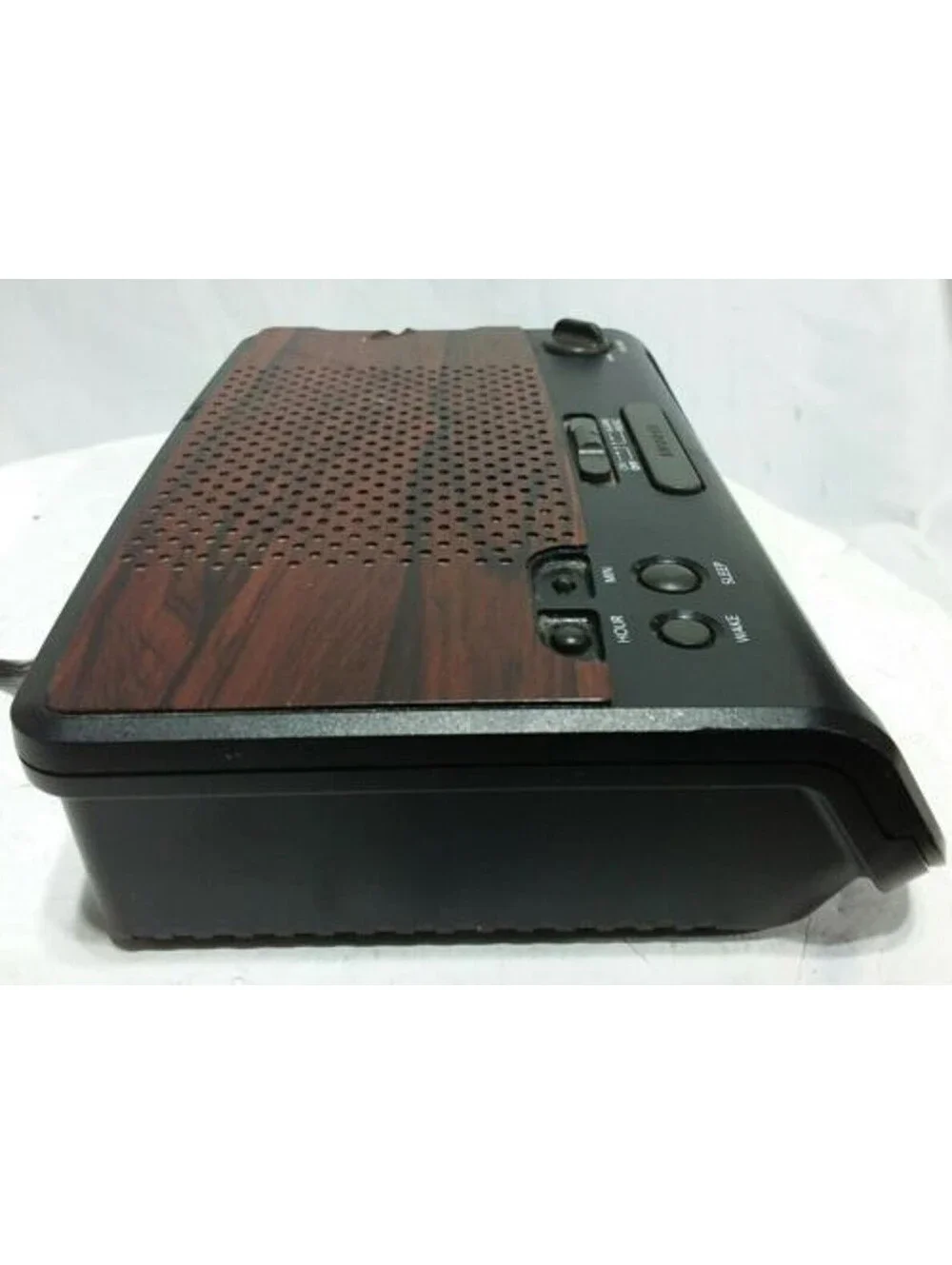 Vintage GE General Electric 7-4613C AM/FM Digital Alarm Clock Radio Wood Tested
